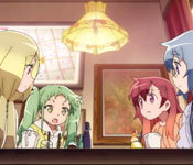 girls eating in a restaurant